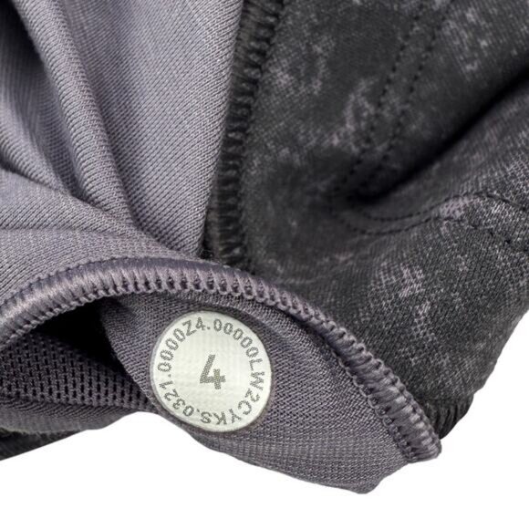 LULULEMON Wunder Train Longline Bra Size 4 Denim Wash Print Dusky Lavender Black - Picture 7 of 8